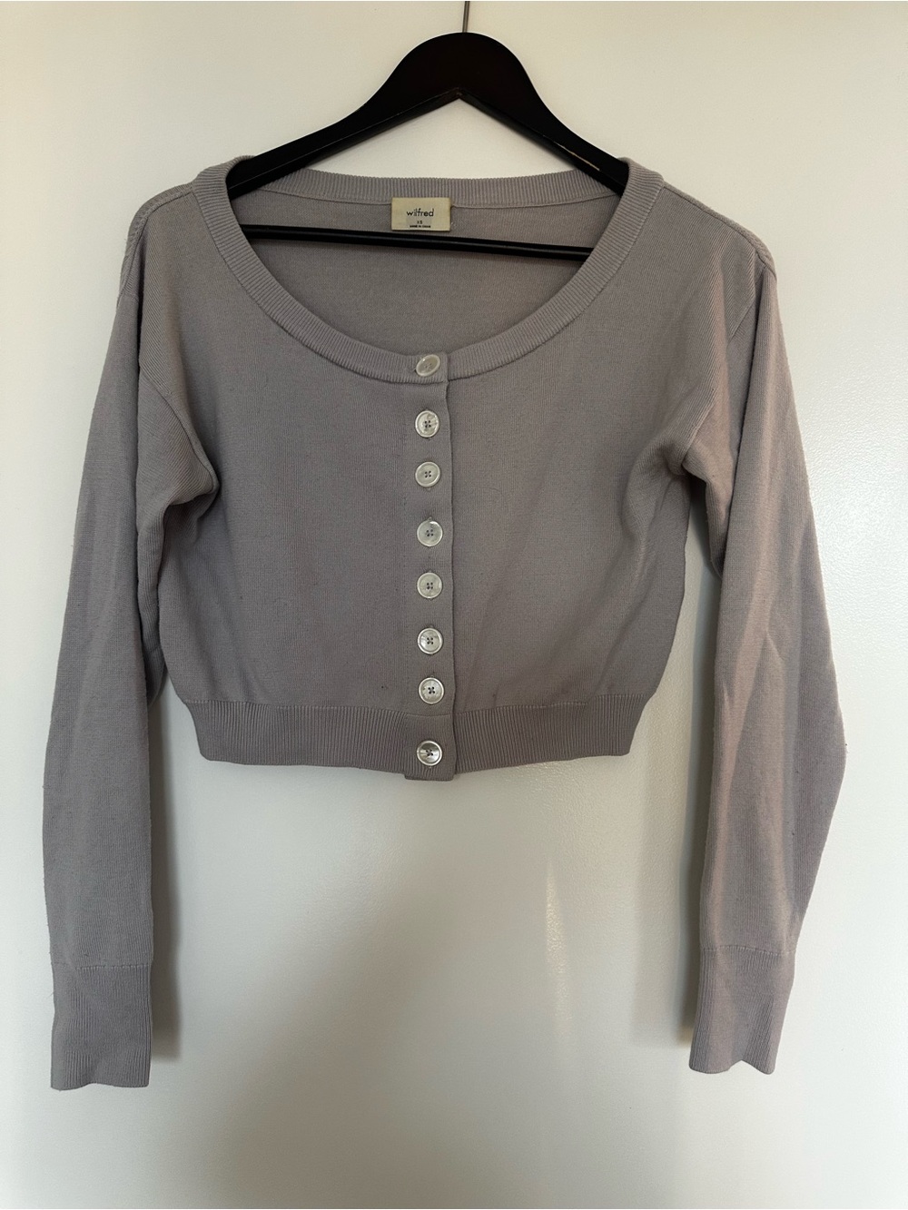 Wilfred Light Lilac Crop Cardigan 🪻